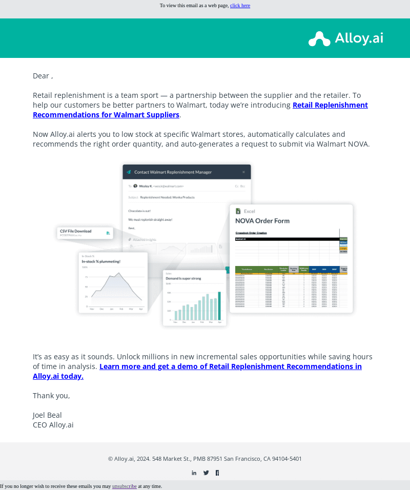 Alloy.ai email from Thu, Sep 19, 2024