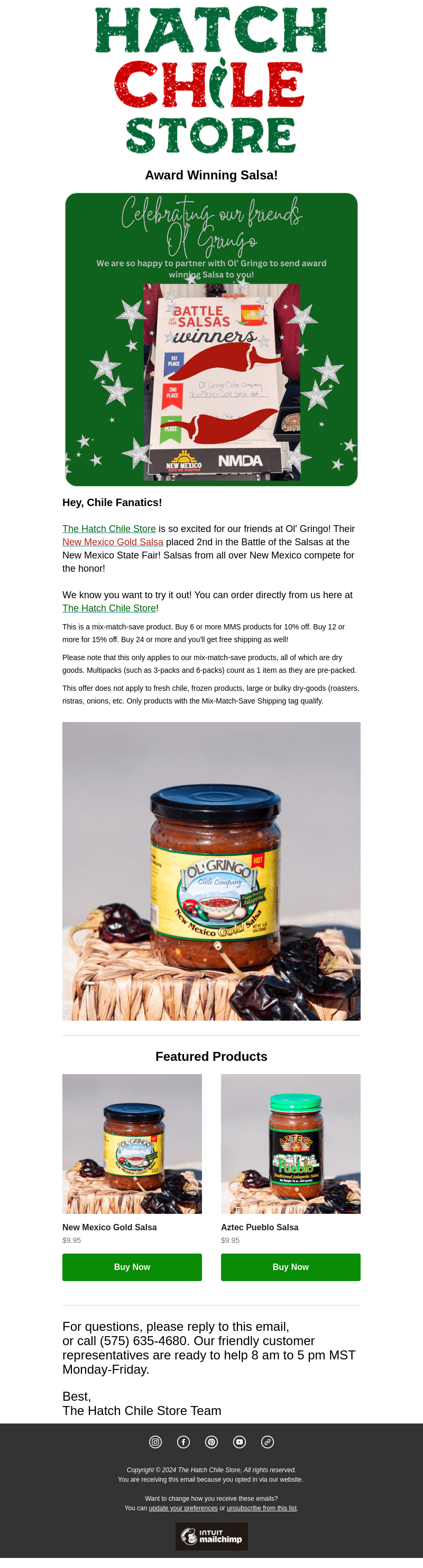 Featuring Ol' Gringo Salsa!