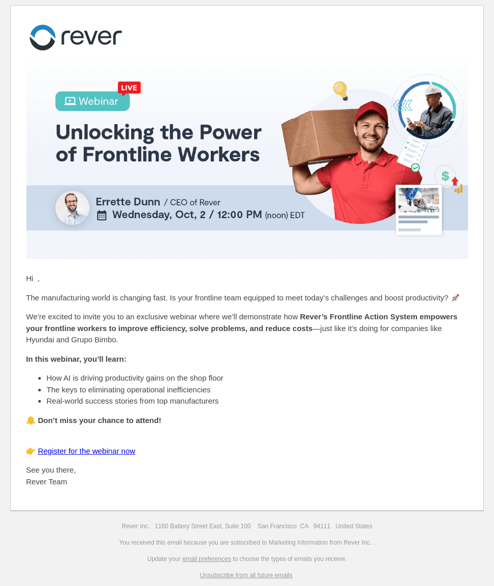Rever email from Thu, Sep 19, 2024