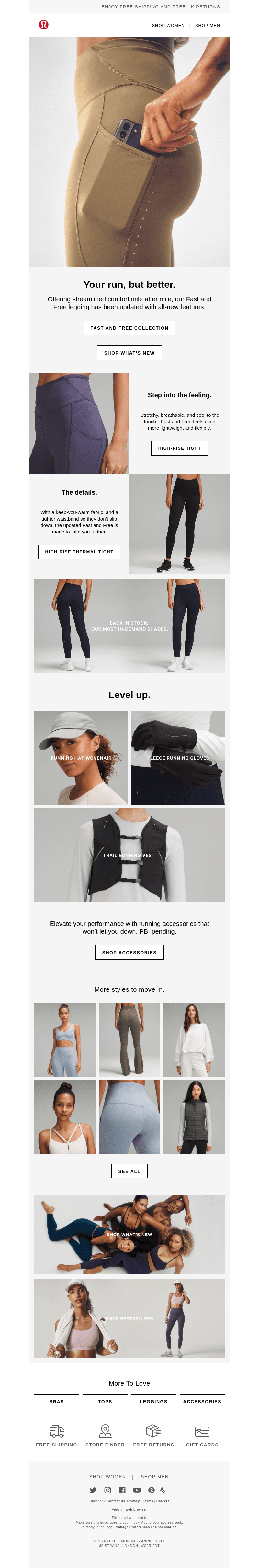 Running leggings that keep you focused.