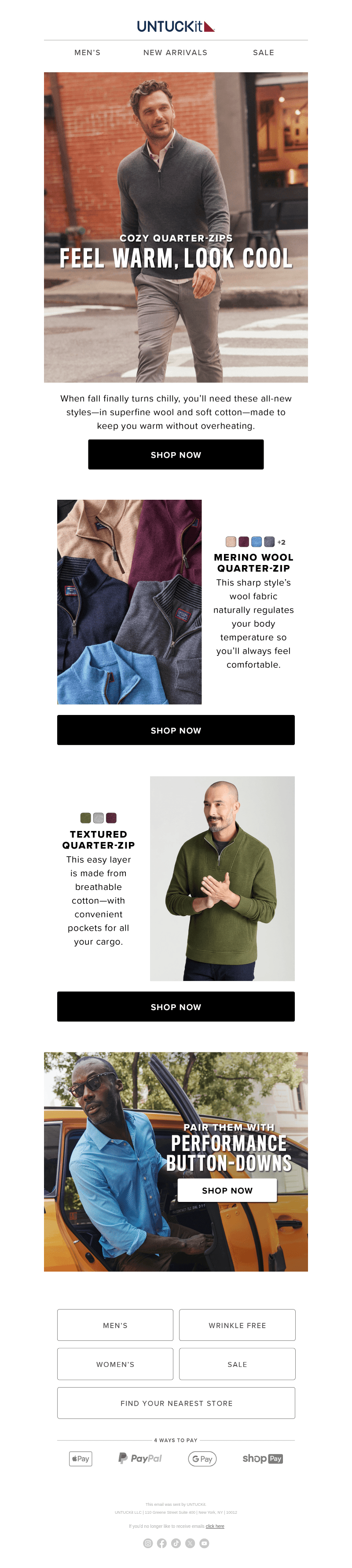 Quarter-Zips–Great for Chilly Days 🍁
