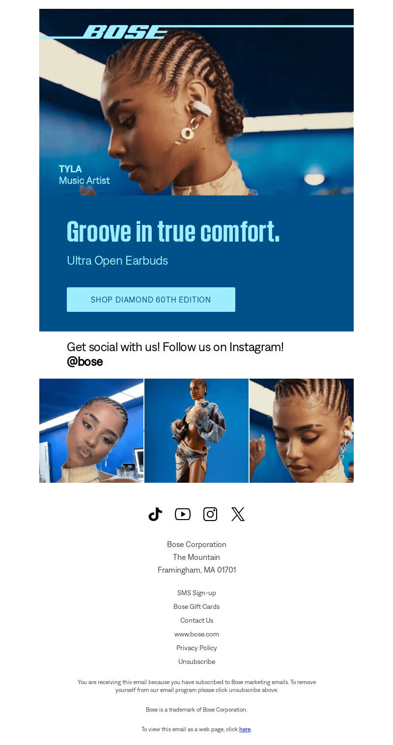 Tyla x Bose Ultra Open Earbuds