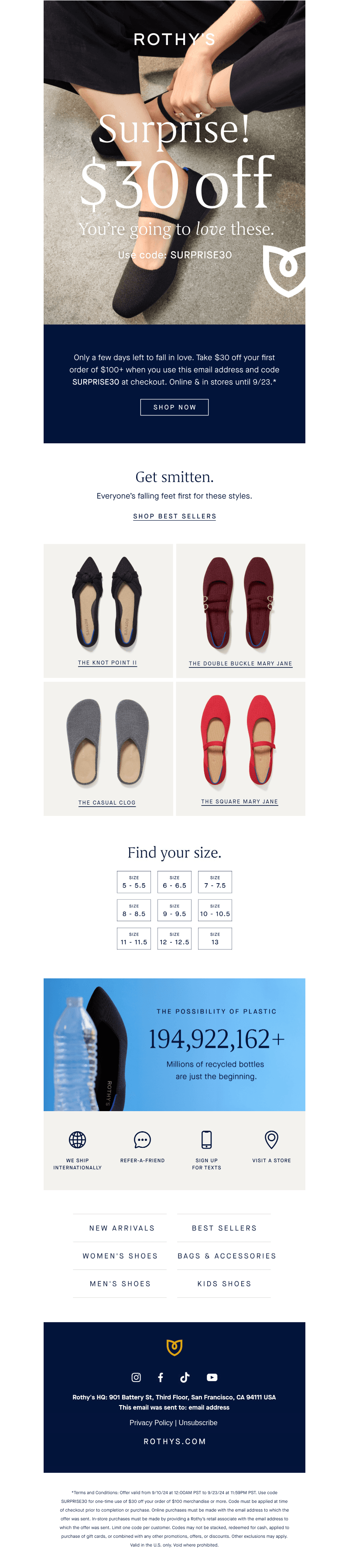 Only a few days left! $30 off your first pair.