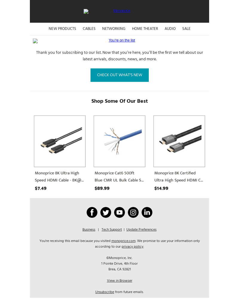 Welcome to Monoprice