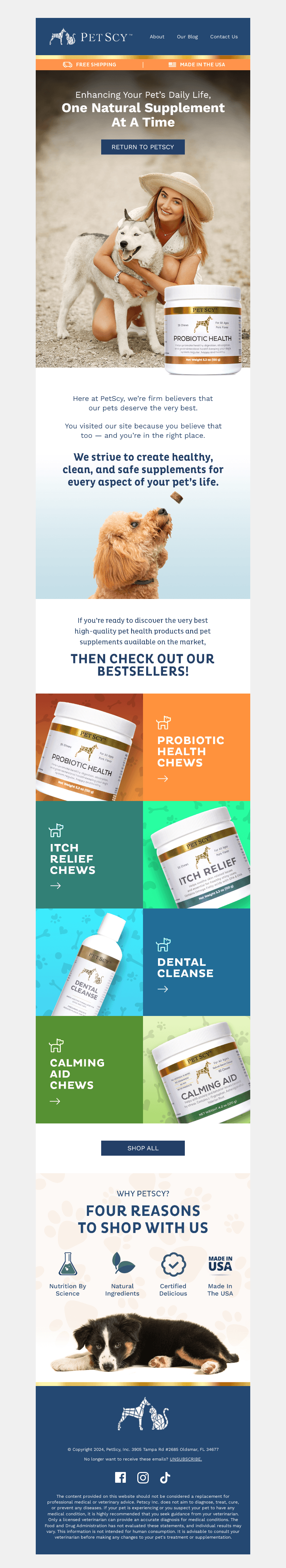 Our natural pet supplements are waiting!
