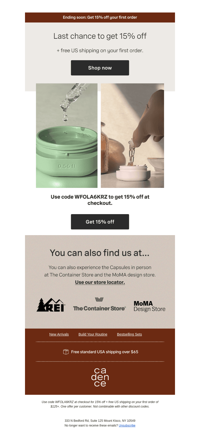 Your 15% off expires tonight