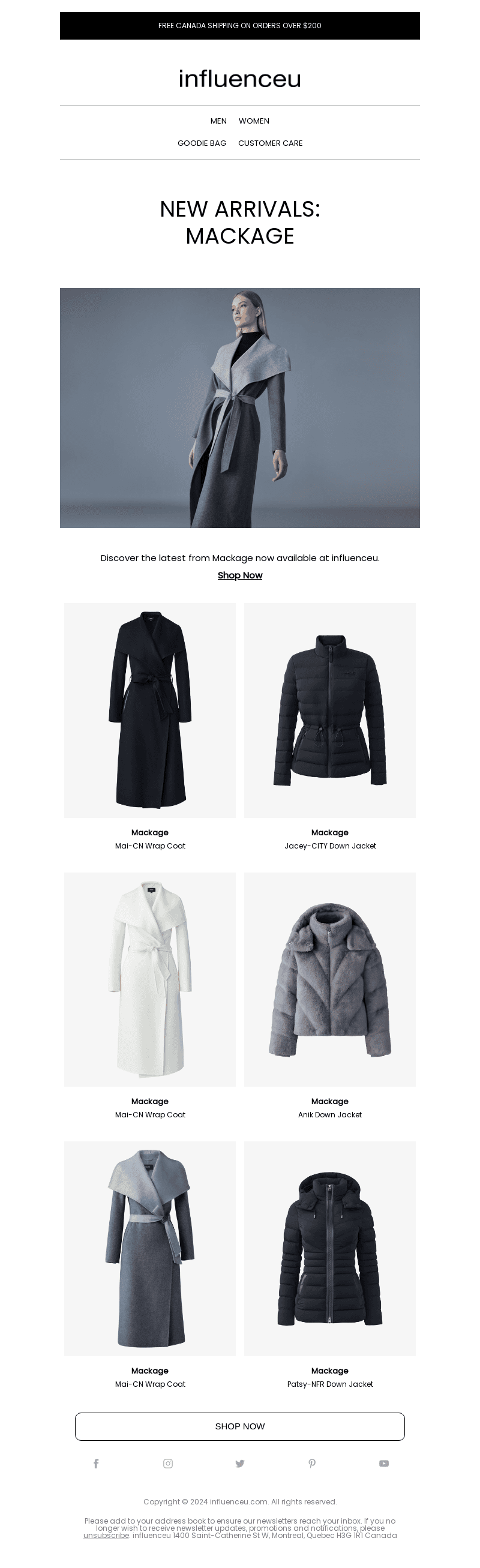 New arrivals from Mackage