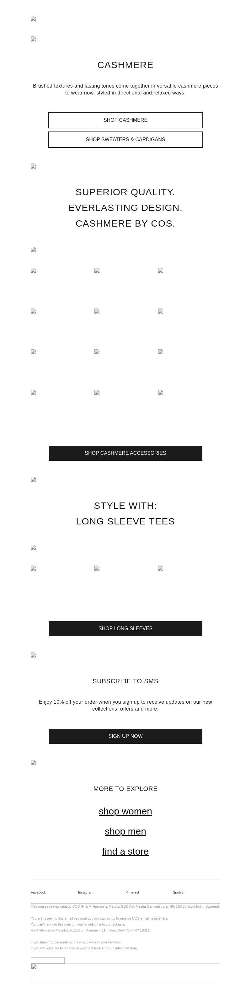 New from the cashmere collection
