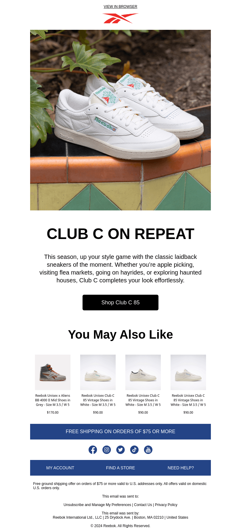 The ultimate fall sneaker: Club C