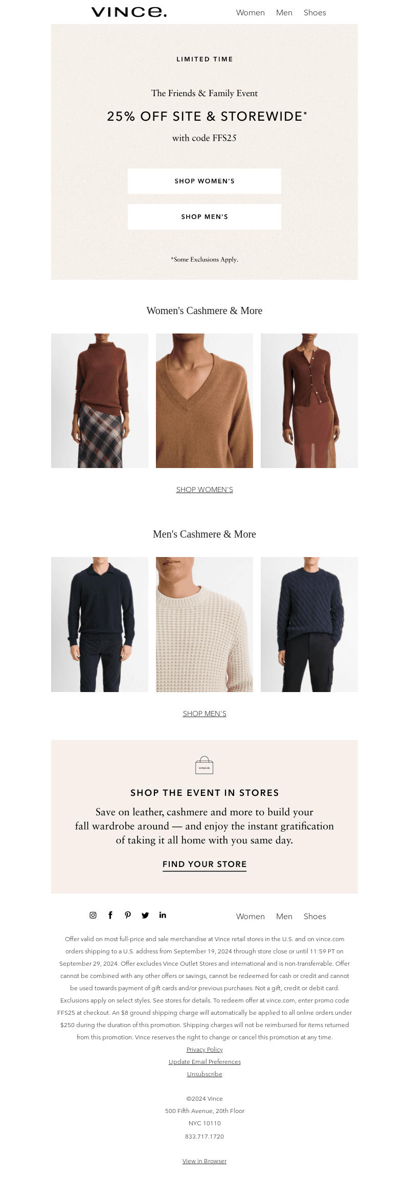 Get 25% Off Cashmere, Wool & More