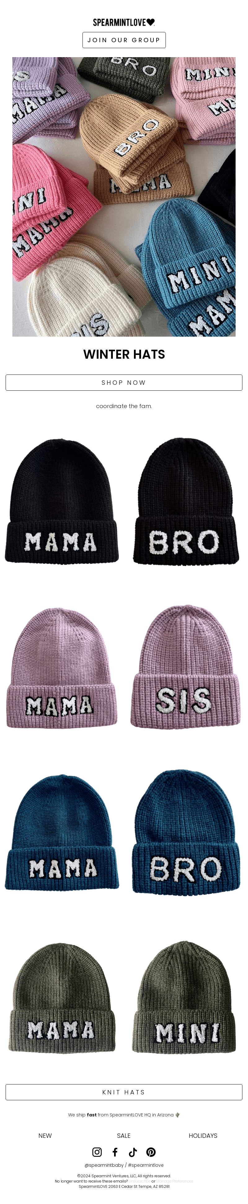 Winter Hats (Mama, Bro, Sis)