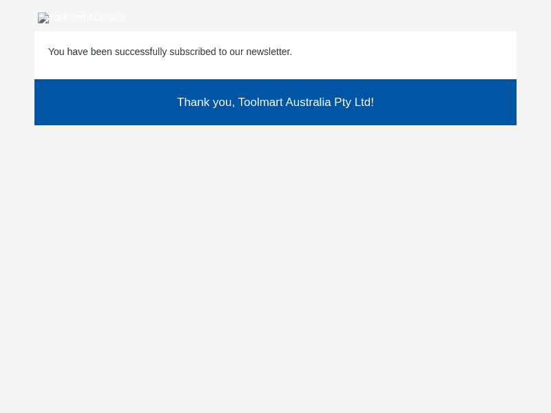 Newsletter subscription success