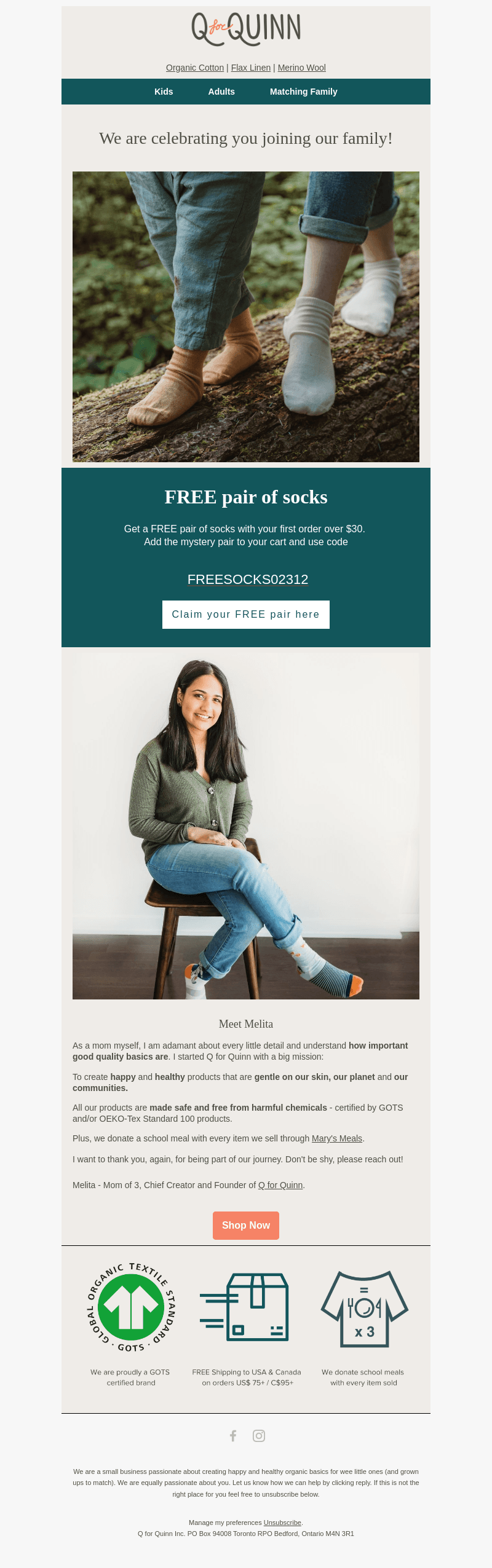 🧦 Your free pair is inside..