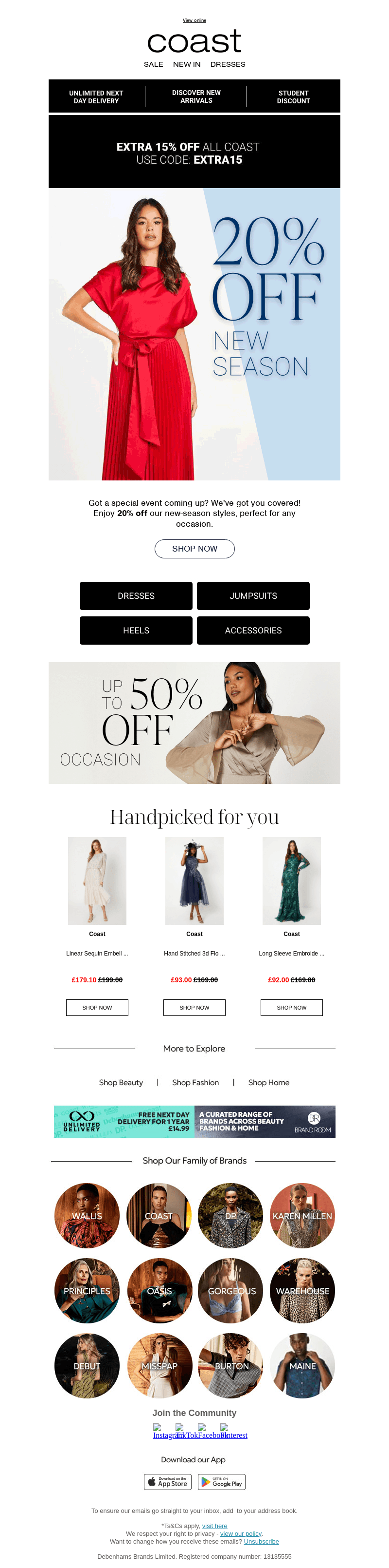 Extra 15% off ends tonight