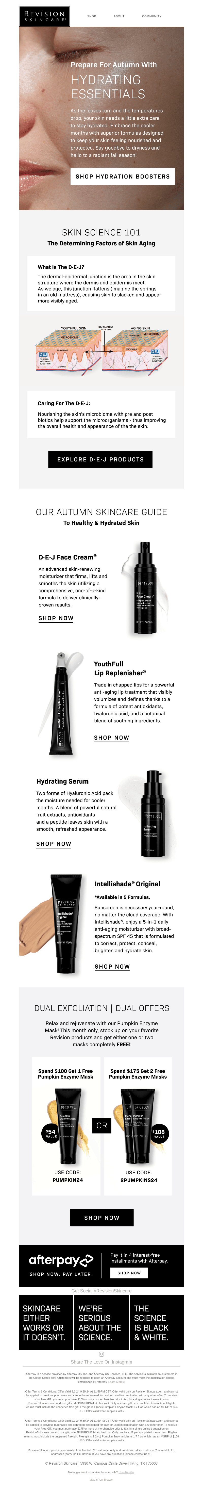 Revision Skincare email from Sun, Sep 22, 2024