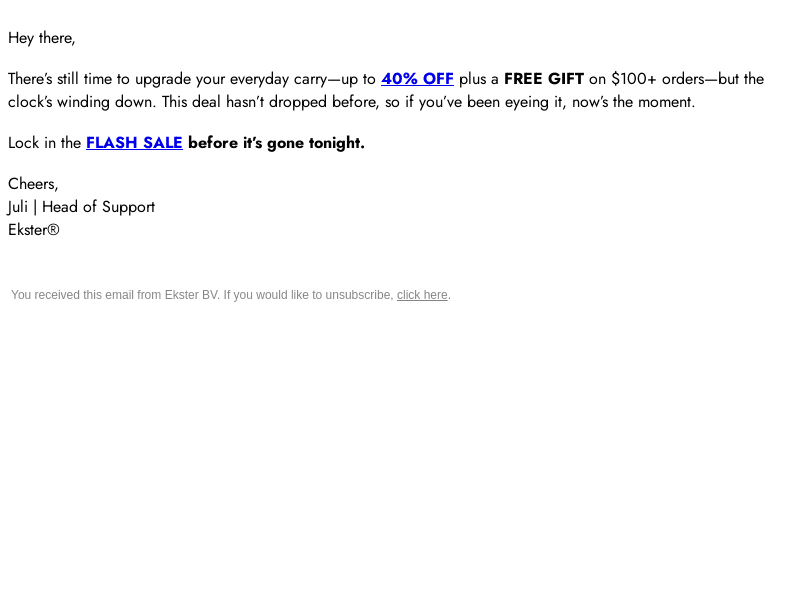 LAST SHOT: 40% Off Ends Tonight