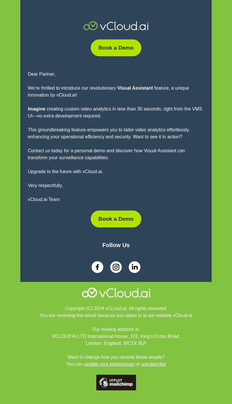 vCloud.ai email from Mon, Sep 23, 2024