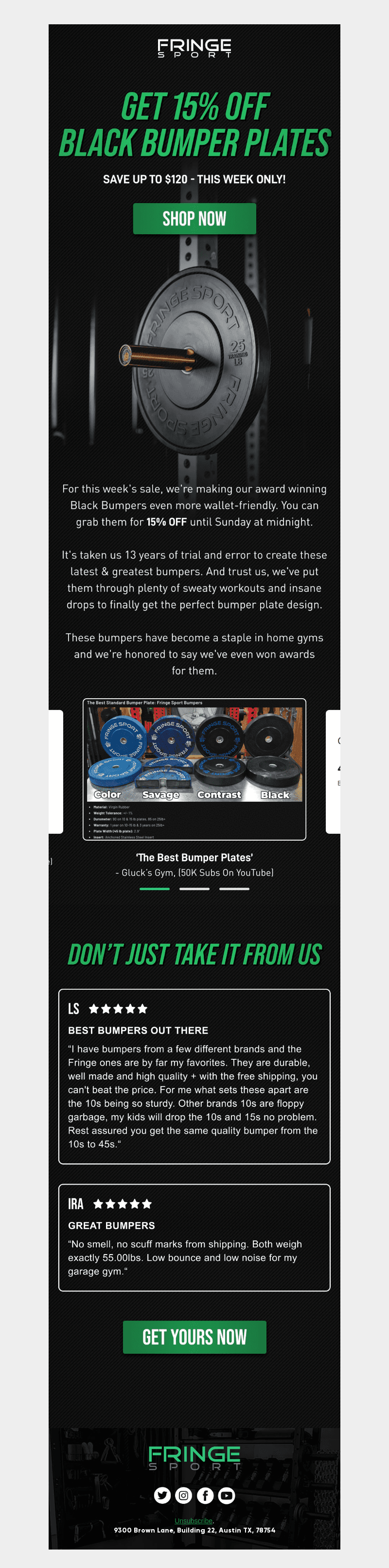 Update on our Black Bumper Plates