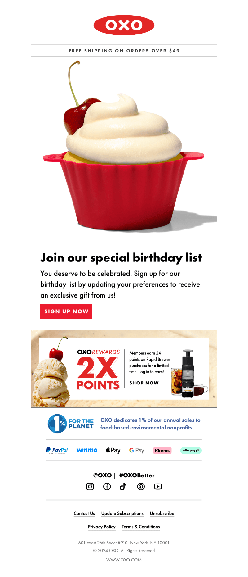OXO email from Mon, Sep 23, 2024