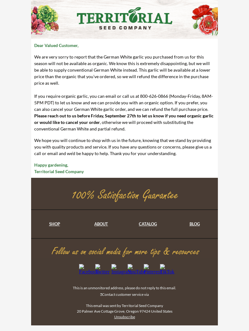 German White Garlic Substitution