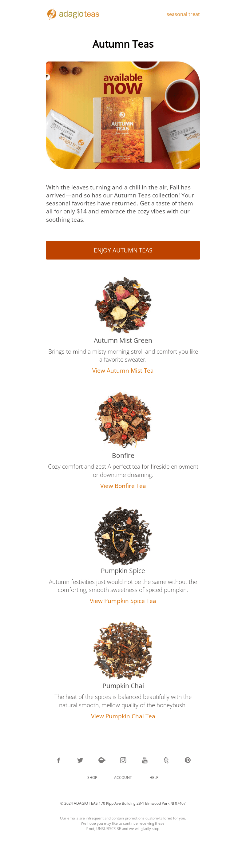 now available: Autumn Teas