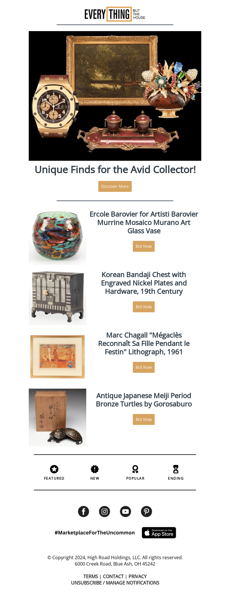 Everything But The House (EBTH) email from Mon, Sep 23, 2024