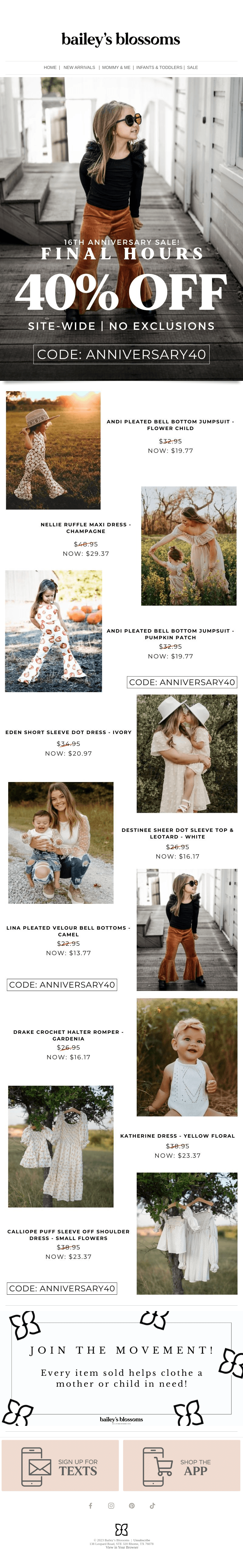 FINAL HOURS! 40% OFF!
