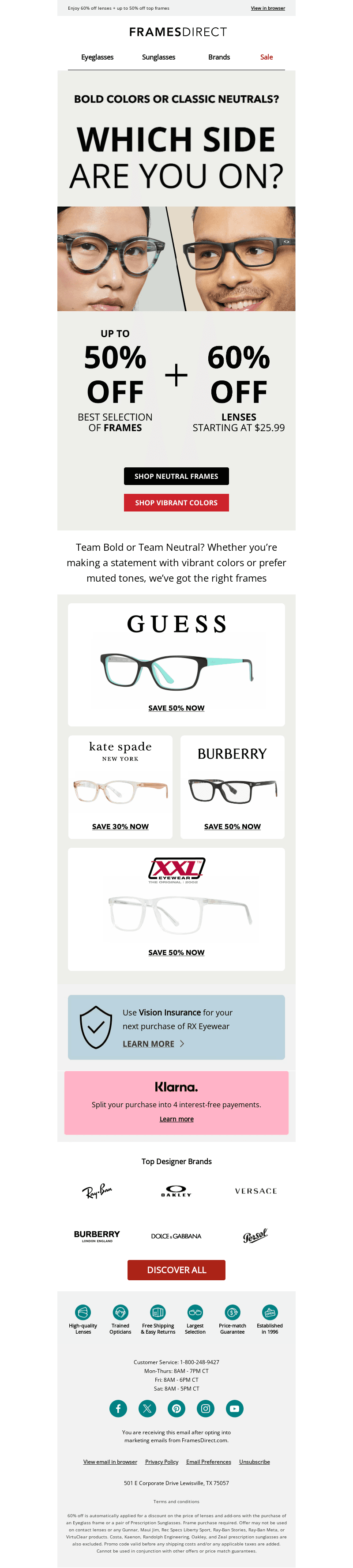 Vibrant pop or subtle chic? Choose your eyewear style team!