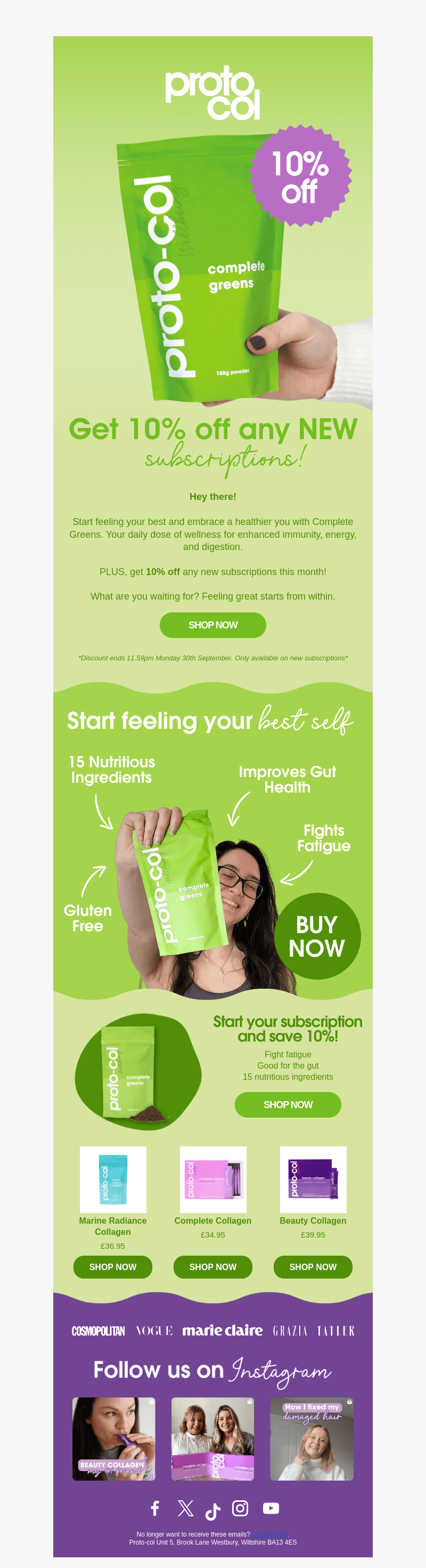 Feeling great starts within...