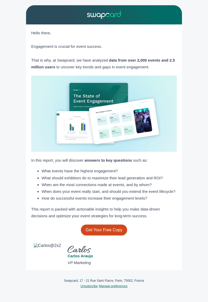 Swapcard email from Tue, Sep 24, 2024