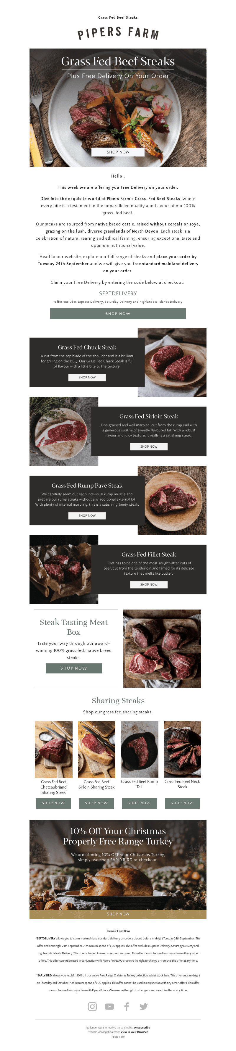 Explore our 100% Grass Fed Beef Steaks