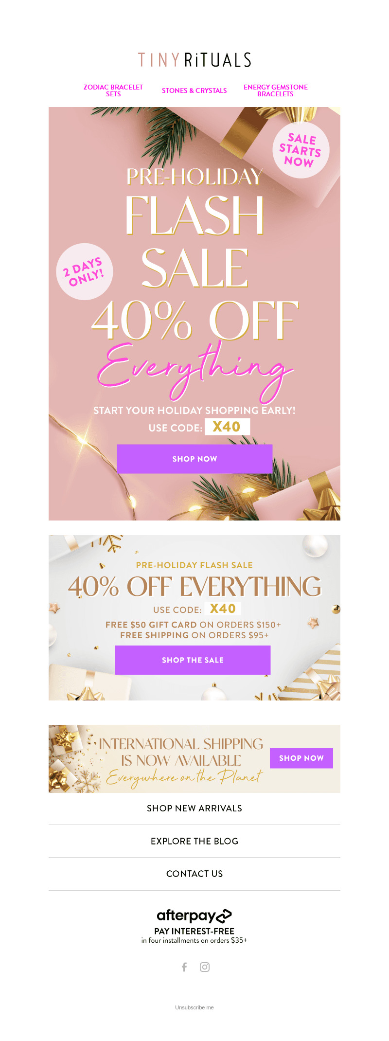 FLASH SALE ❤️ 40% Off Everything!