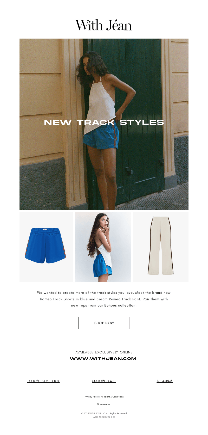NEW TRACK PANTS + SHORTS