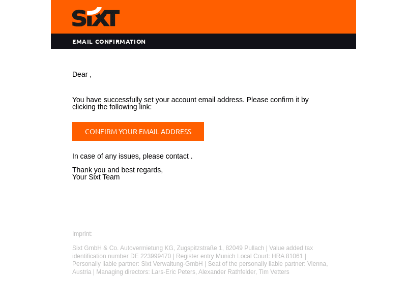 Confirm Your Email Address