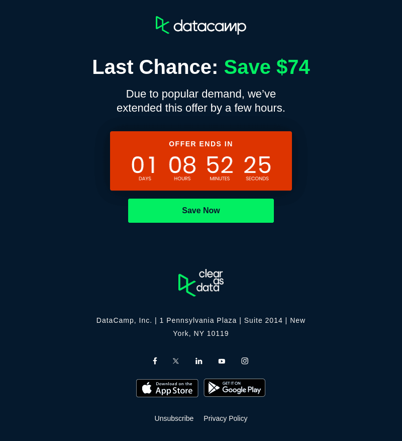 [$74 Off] Only hours left!