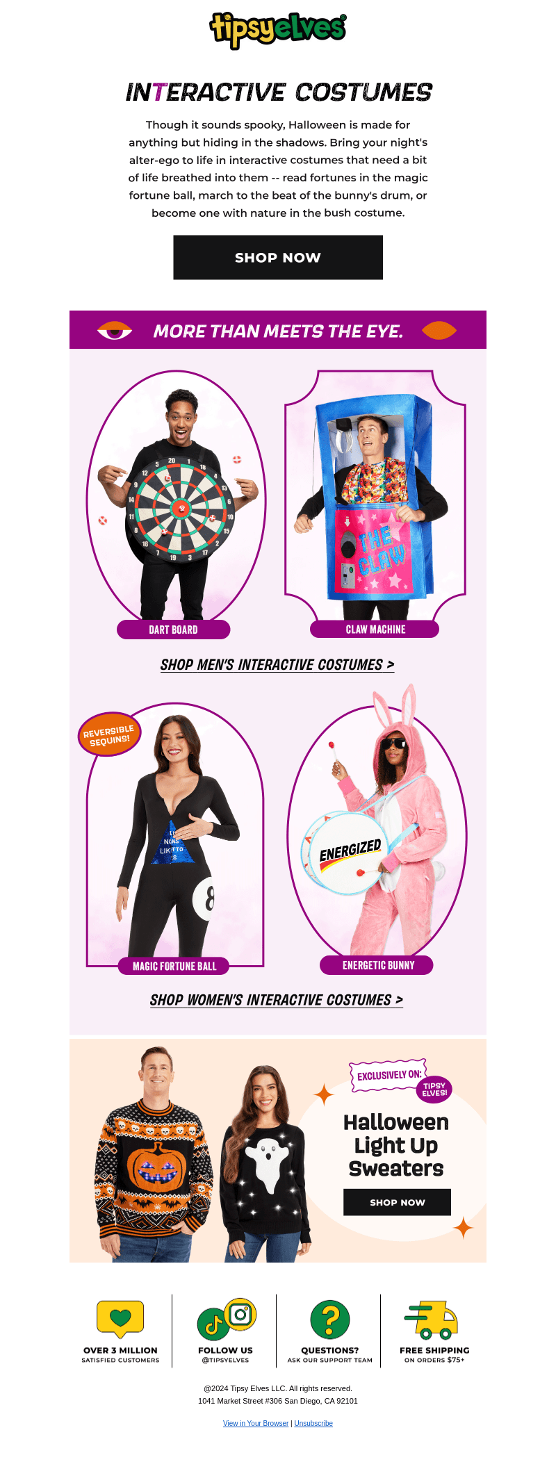 Tipsy Elves email from Wed, Sep 25, 2024