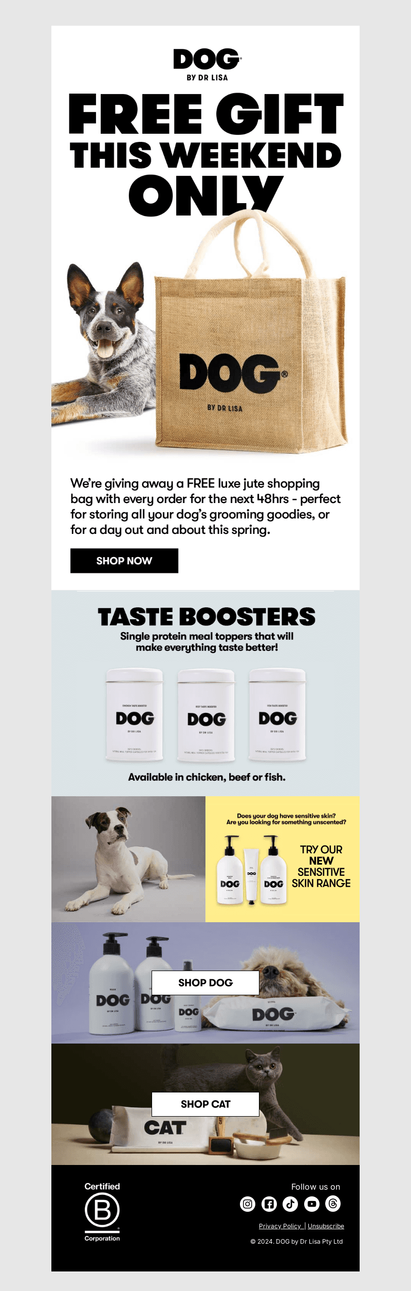 FREE GIFT WITH ALL PURCHASES