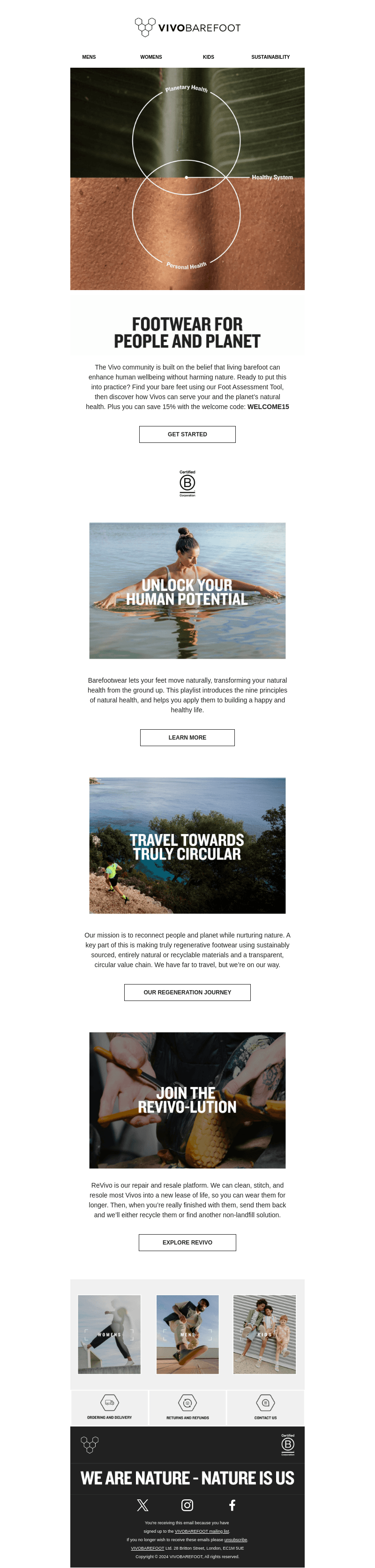 Vivobarefoot email from Sat, Sep 28, 2024