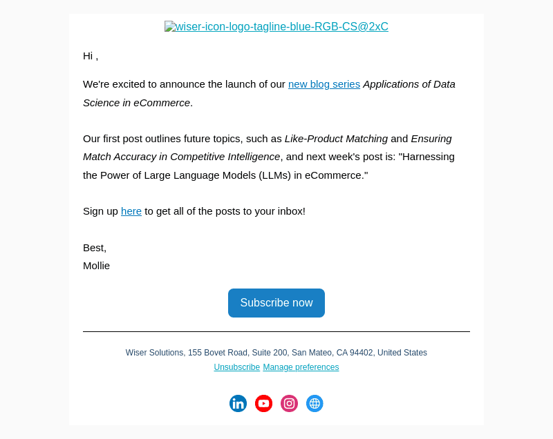 Wiser email from Sat, Sep 28, 2024