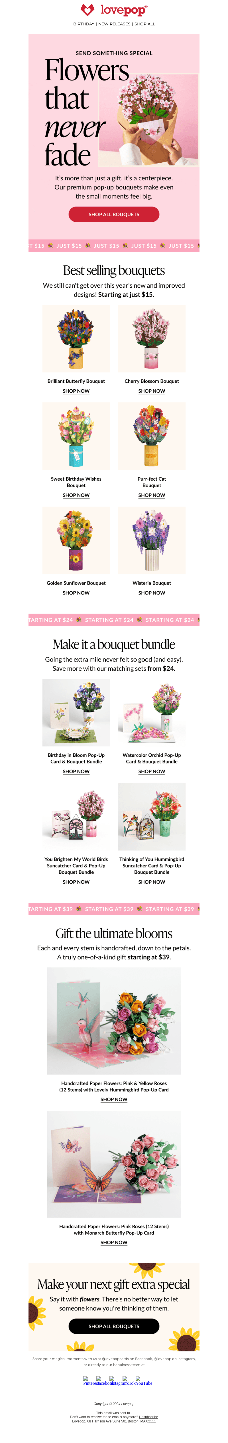 💐 Forever bouquets for ALL budgets