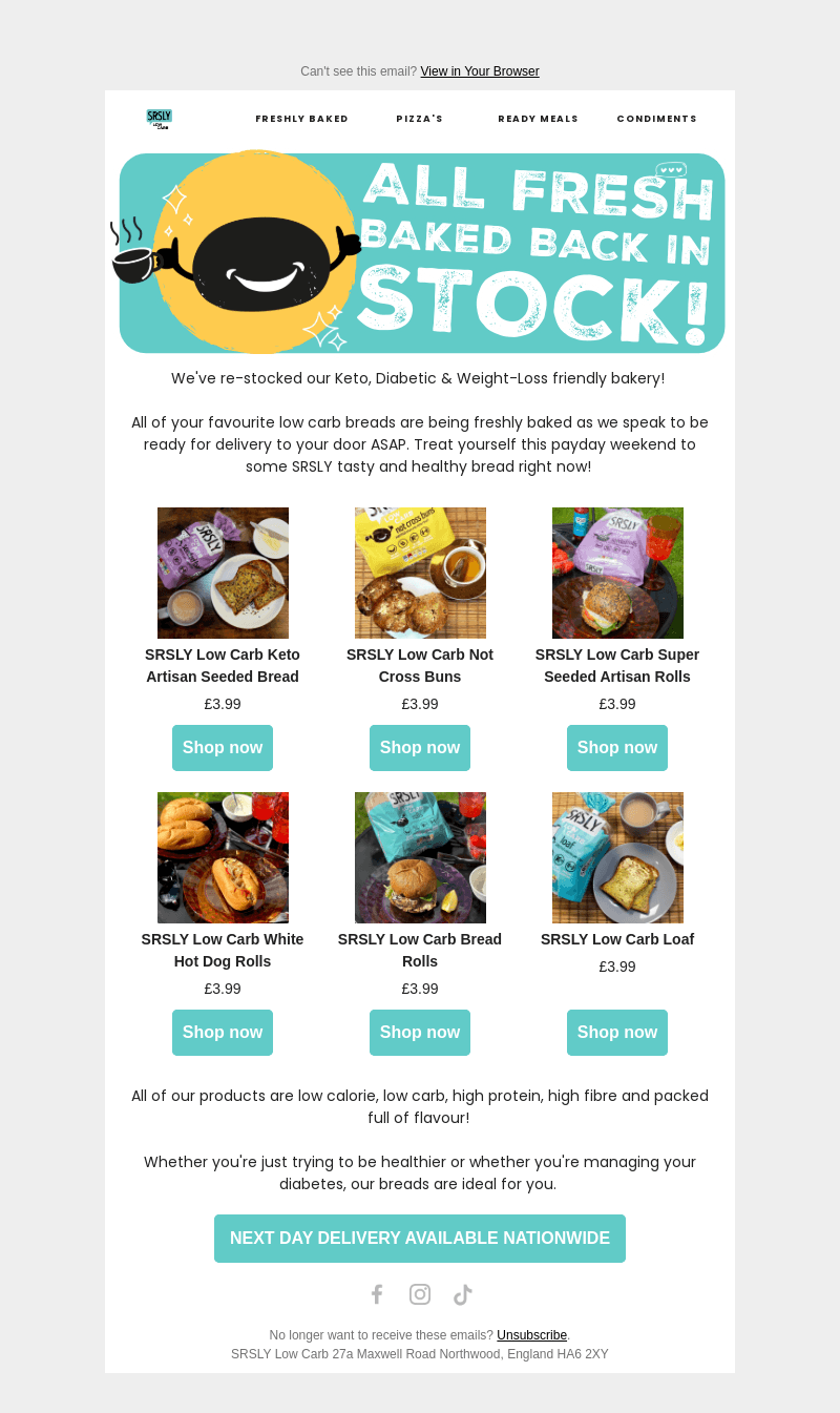 SRSLY's Bread - Back in Stock!