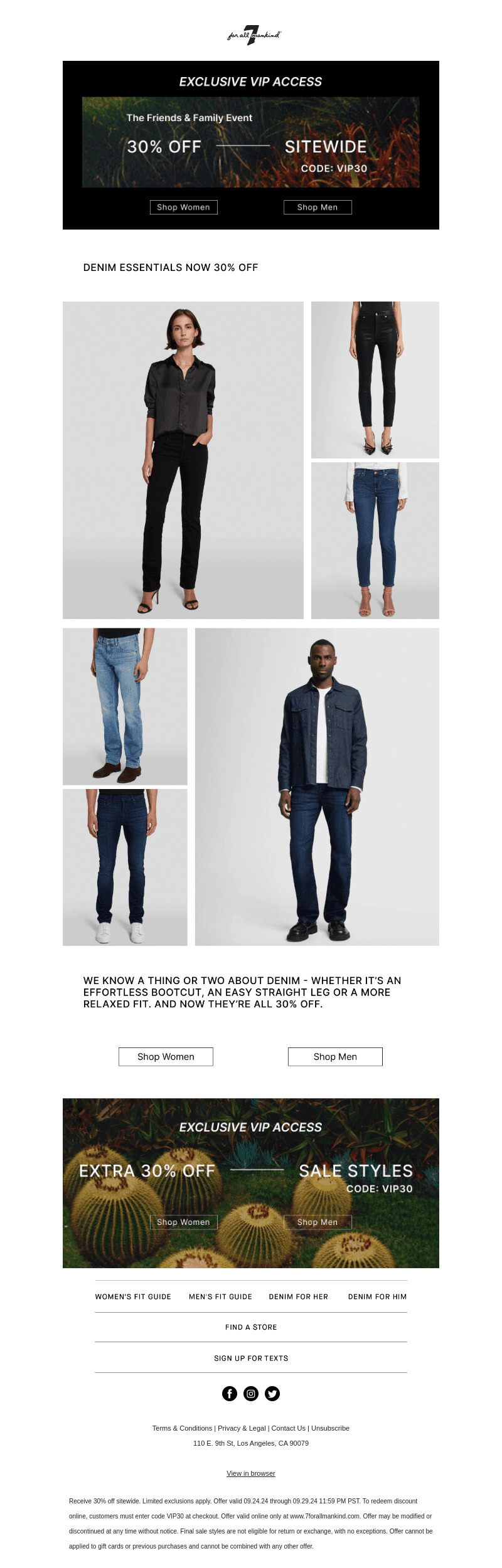 30% Off Core Denim Ends Soon
