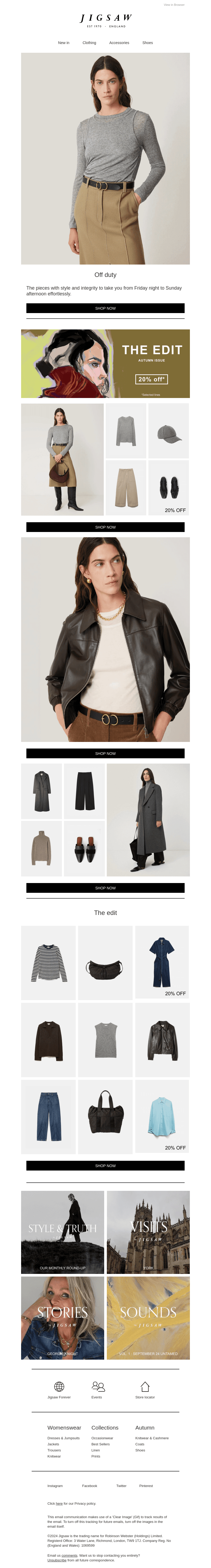 The weekend wardrobe | Plus 20% Edit continues