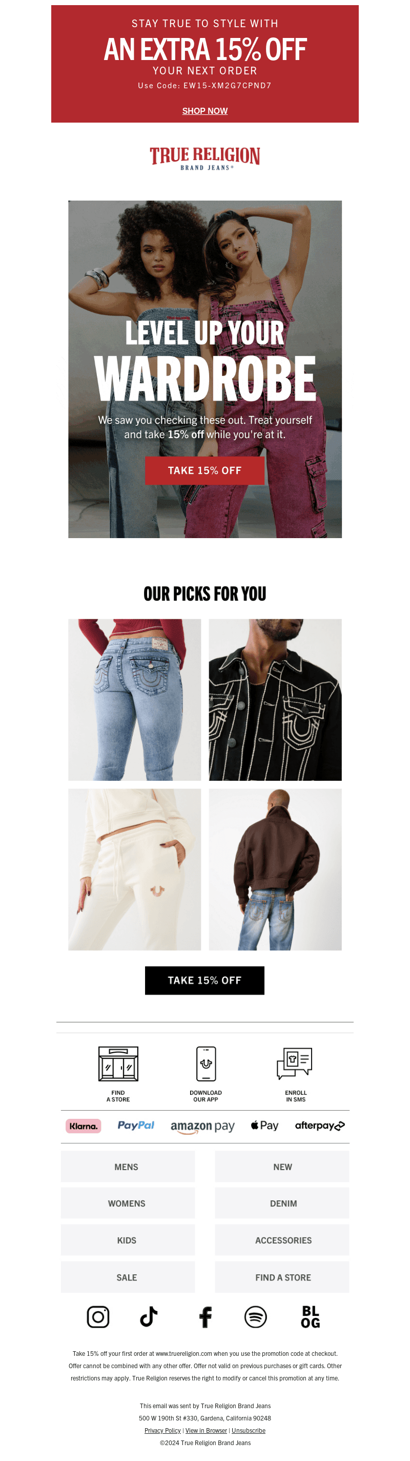 Claim your 15% off!