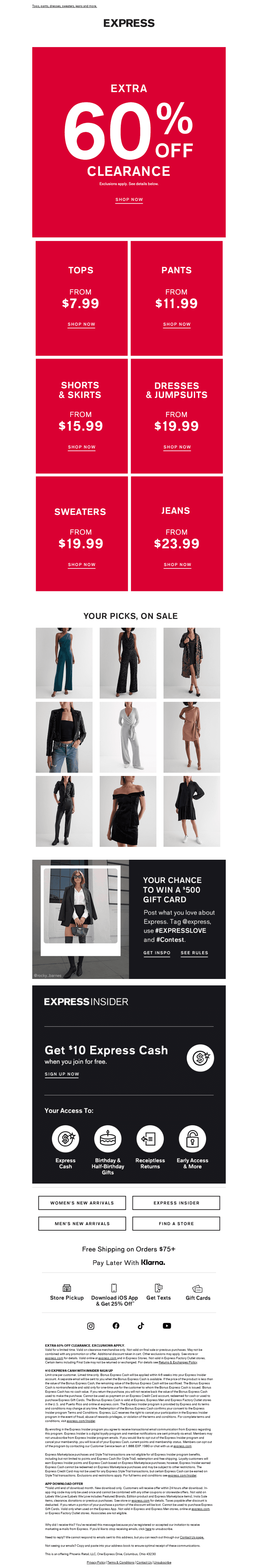 CLEARANCE SALE! Extra 60% off