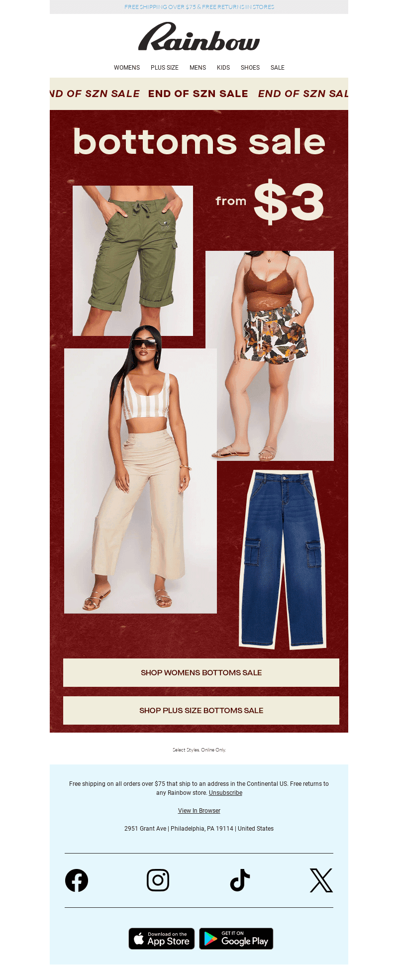 Bottoms Up: Major Deals Starting at $3!