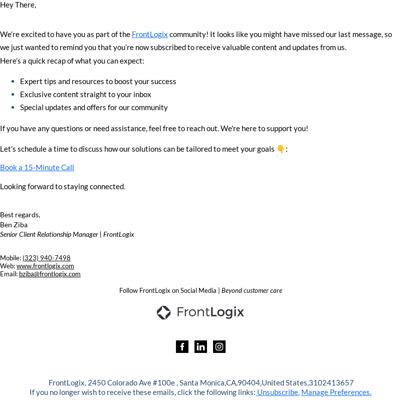 Missed Our Last Message? Catch Up with FrontLogix Now!