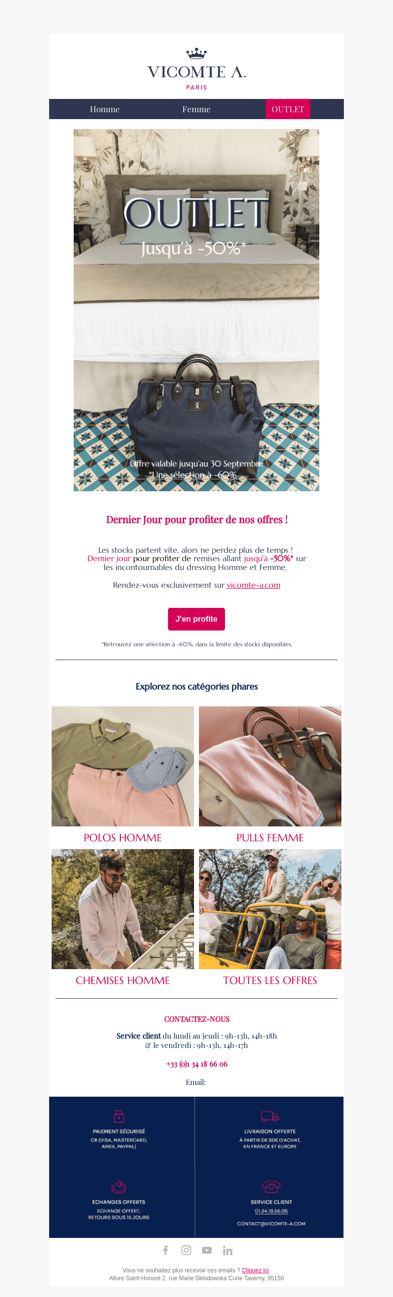 Dernier Jour :  Jusqu'à -50%* de remises