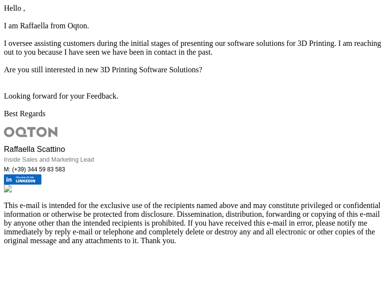Oqton email from Mon, Sep 30, 2024