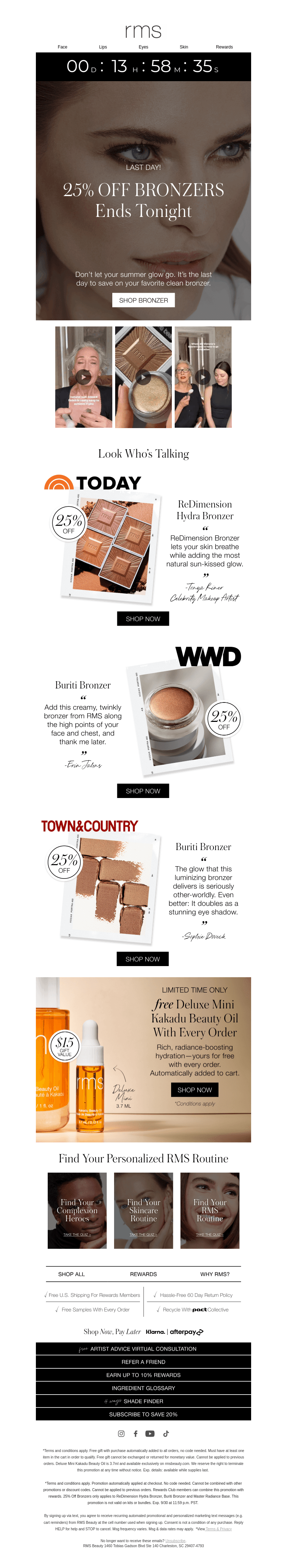 ENDS TONIGHT ⌛ 25% Off Bronzers